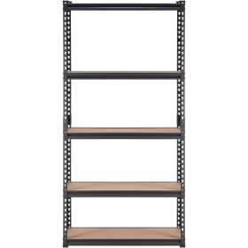 VEVOR Storage Shelving Unit, 5-Tier Adjustable, 2000 lbs Capacity, Heavy Duty Garage Shelves Metal Organizer Utility Rack, Black