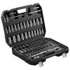 VEVOR Socket Set, 1/4" and 3/8" Drive Socket and Ratchet Set, 6-Point Socket Opening, 106 Pcs Tool Set SAE and Metric, Deep and Standard Sockets