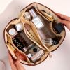 Cosmetic Bag Makeup Vanity Case with Large Capacity, Waterproof PU Material, Multiple Compartments with Zipper Closure