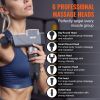 VEVOR Massage Gun Deep Tissue, Percussion Muscle Massager for Athletes - with 8 Speed Levels & 6 Massage Heads, 16V 2500mAh Batteries
