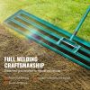 VEVOR Lawn Leveling Rake, 48"x10" Level Lawn Tool, Heavy-duty Lawn Leveler with 78" Steel Extended Handle, Yard Leveling Rake Suit for Garden